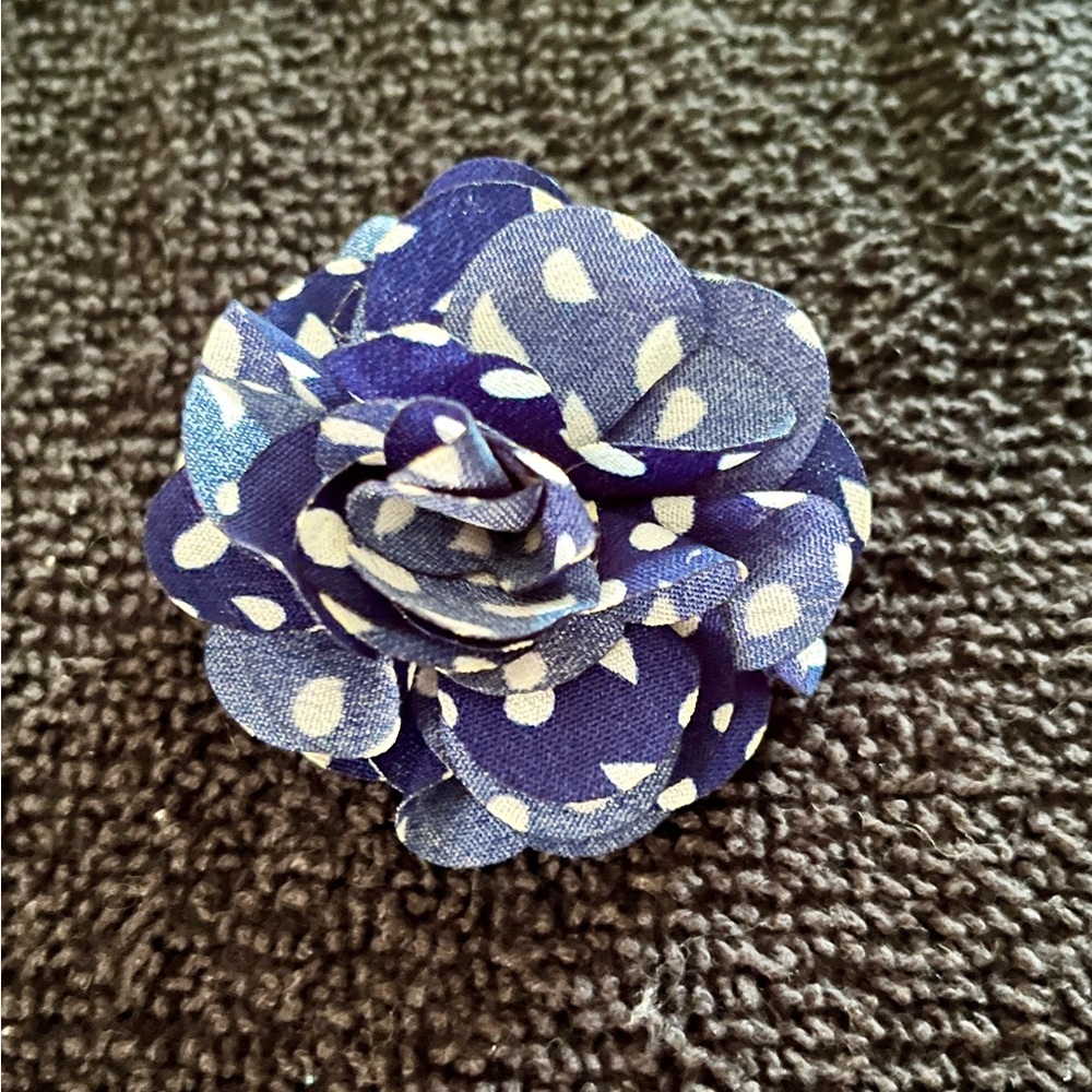 Paparazzi Blue Polka Dot Hair Flower